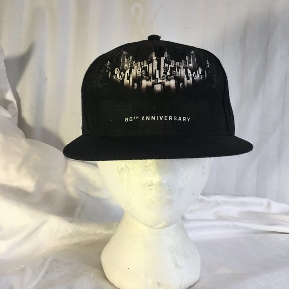 Batman 80th Anniversary Ball Baseball Hat Cap Black Youth DC Comics Gotham City - Picture 3 of 14